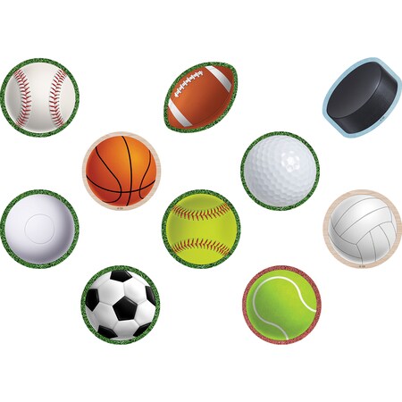 Teacher Created Resources Sports Mini Accents, 36 Pieces, PK6 TCR8499